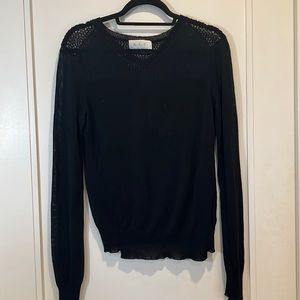 A.L.C (NWOT) crochet trim lightweight knit sweater top